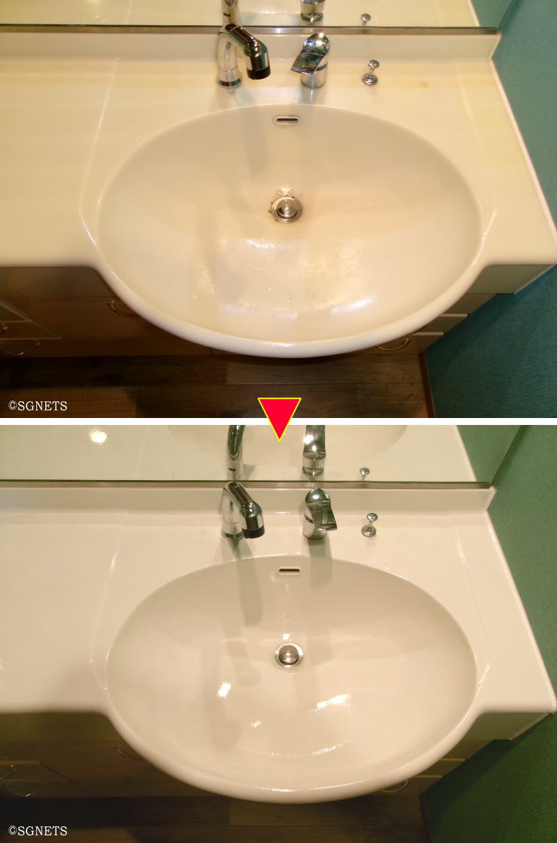 人工大理石補修補修塗装例1